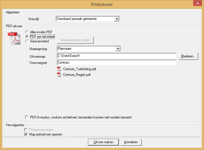 PrintuitvoerDialoog